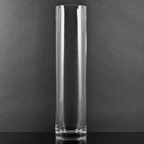 Large Cylinder Glass Vase 10 Inch H x 2 Inch